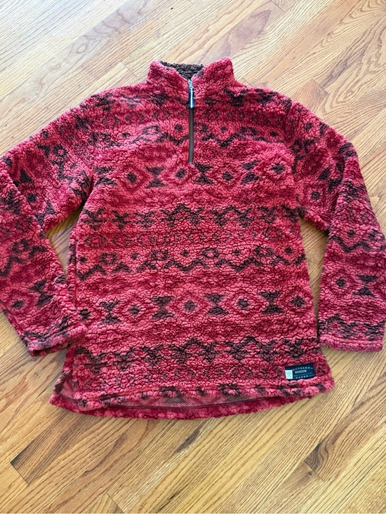 Southern Marsh Sweaters - Southern Marsh Pullover Fleece long Aztec Leopard Print Women’s Small Cozy
